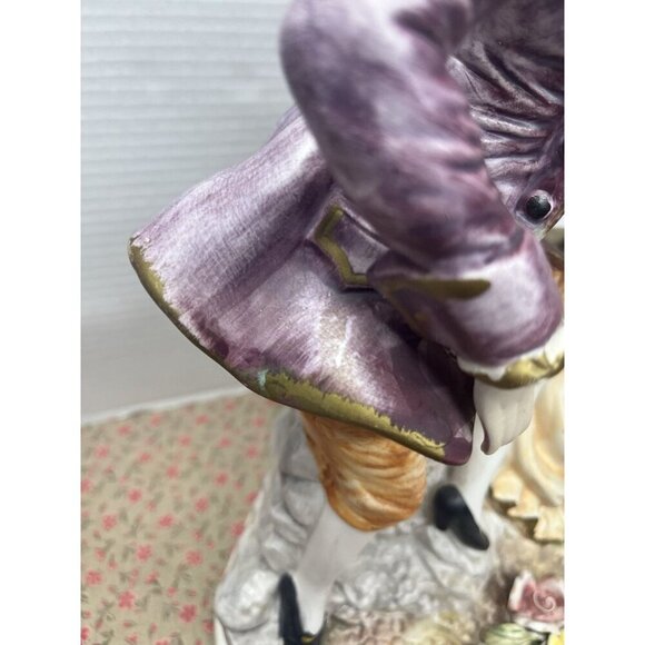 Capodimonte N Italian Porcelain Figurine Victorian Couple 60s-70s Era - Picture 16 of 16